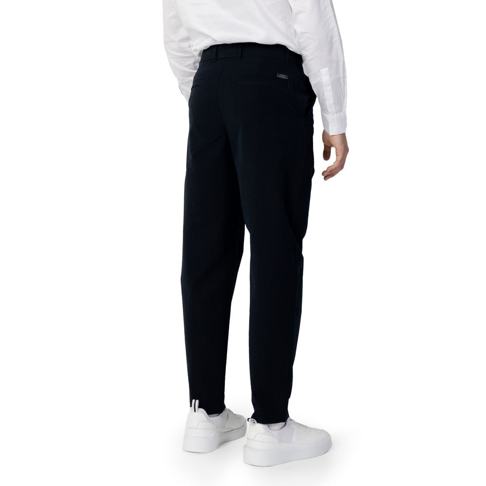 Armani Exchange Blue Cotton Casual Pants
