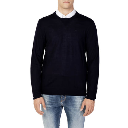 Armani Exchange Blue Wool Sweatshirt