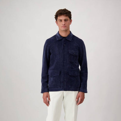 Autore Blue Polyester Full-Length Jacket