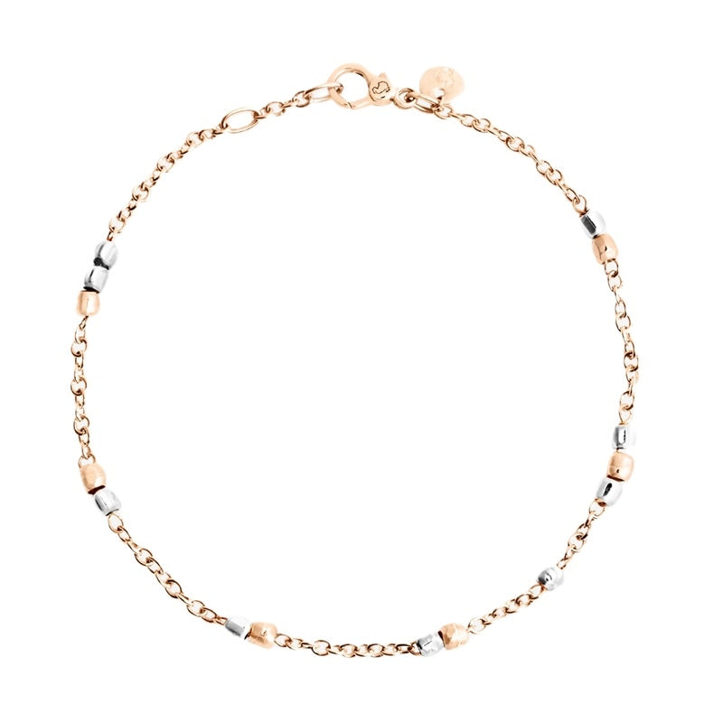 Elegant BRACCIALI DODO MOD. DBC4000GRANX0009AL bracelet with mixed metal beads and delicate chain design, perfect for stylish accessorizing.