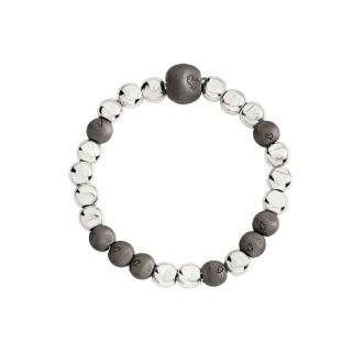 BRACCIALI DODO MOD. DBC5006PEPIT0AGTIL silver and grey beaded bracelet