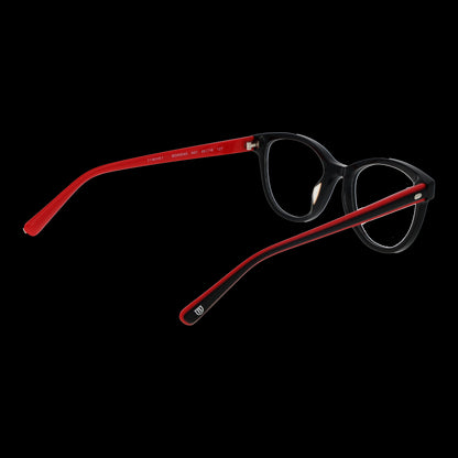 BULGET MOD. BGK6040 46A01 glasses with black frame and red interior