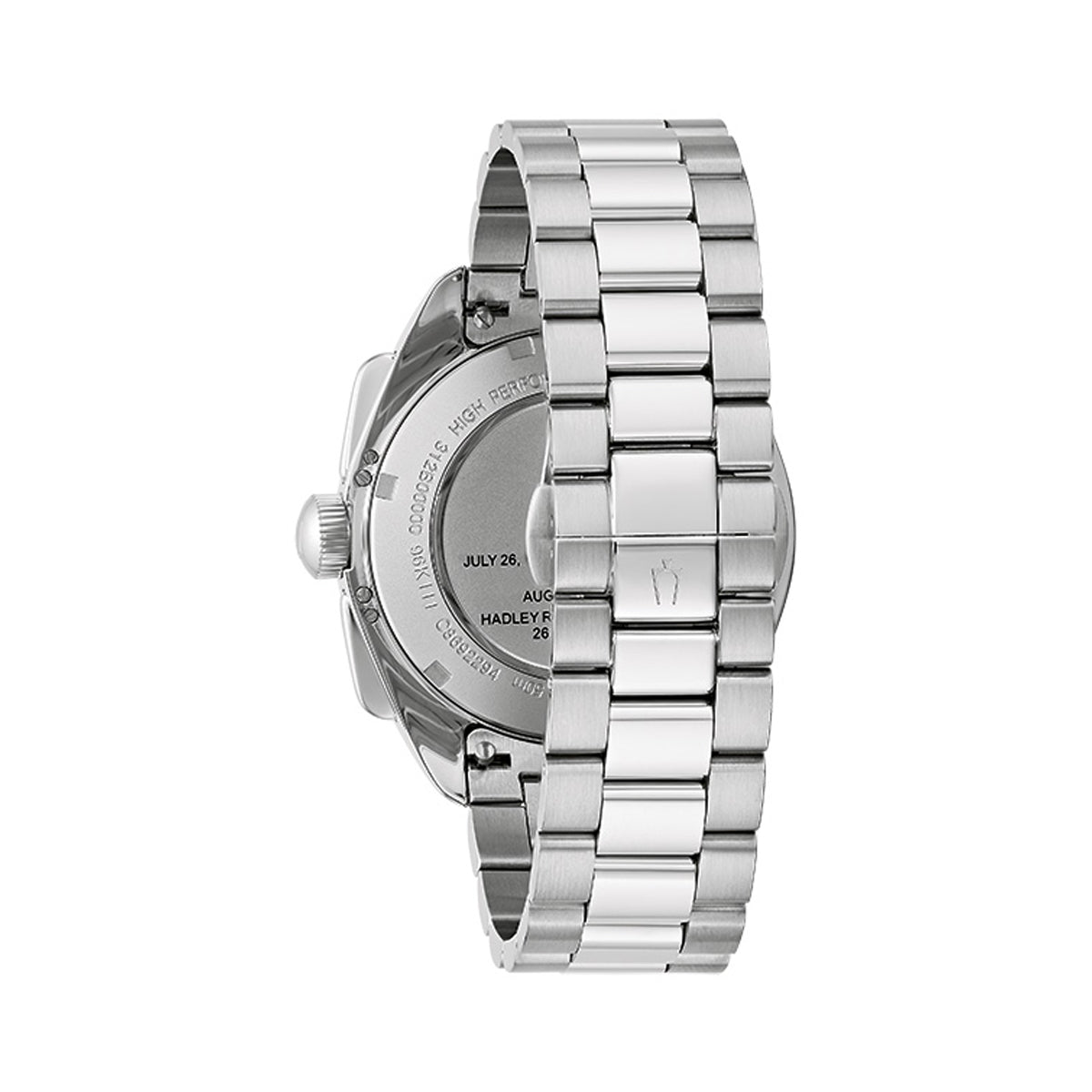 BULOVA WATCHES Mod. 96K115 showcasing the rear view and metal strap elegance
