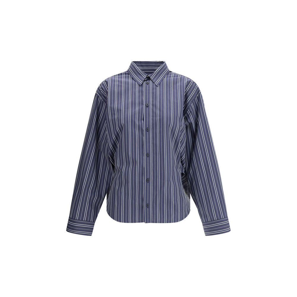 Balenciaga Blue Cotton Pattern Shirt