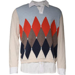 Ballantyne Multicolor Patterned Collared Long Sleeves Pullover Sweater TSH87117-50