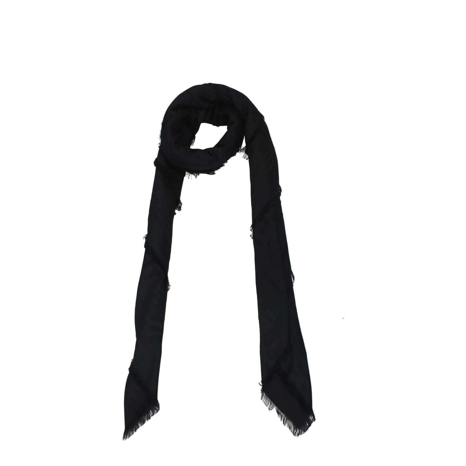 Balmain Black Viscose Foulard