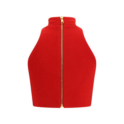 Balmain Multicolor Fleece Wool Top