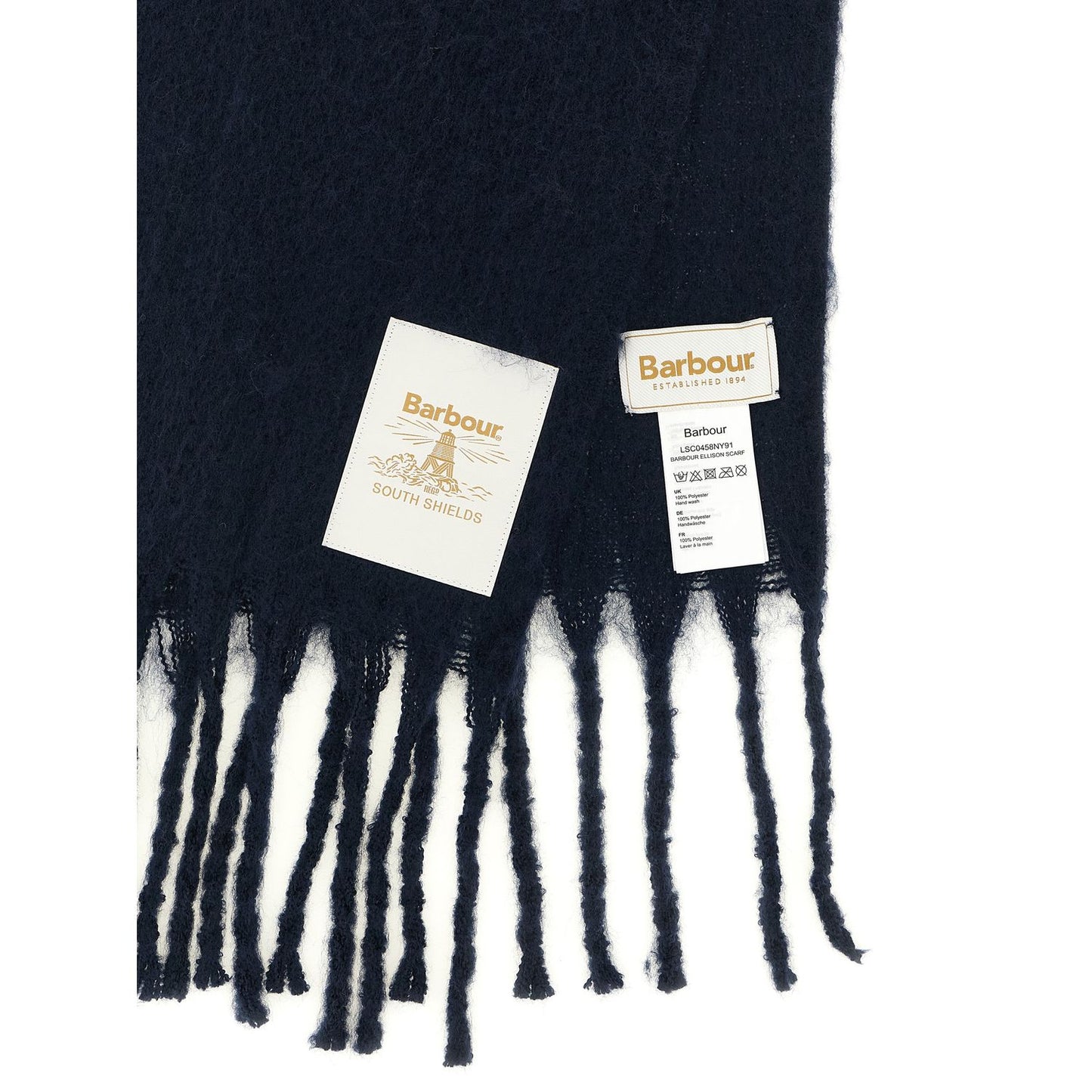 Barbour Blue Polyester Scarf
