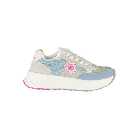 Blauer Blue Polyester Women Sneaker with white and fuchsia details, featuring a stylish design and comfortable removable insole.