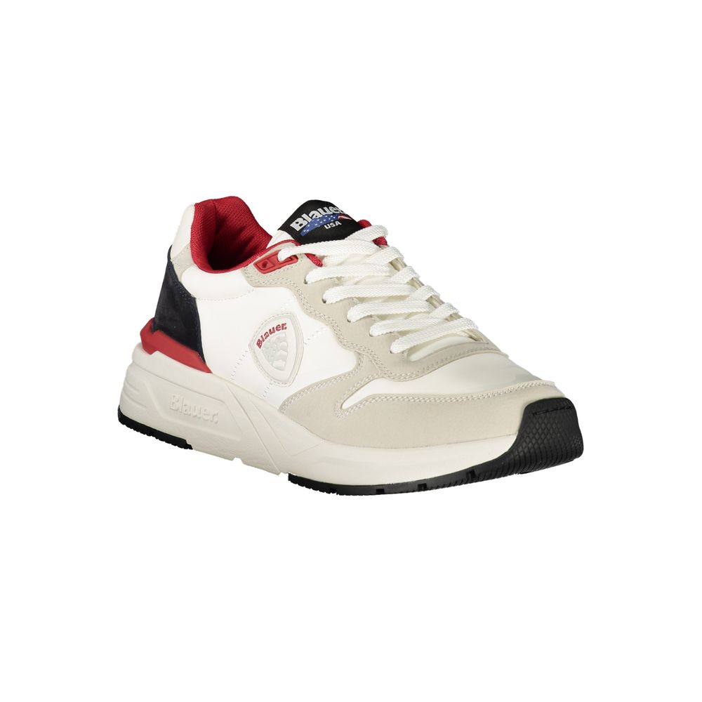 Blauer White Polyester Men Sneaker