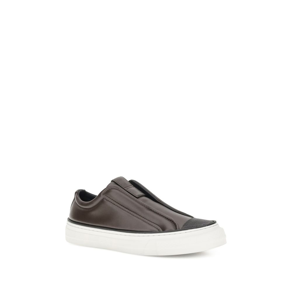 Brunello Cucinelli Black Rubber Low Top Sneakers