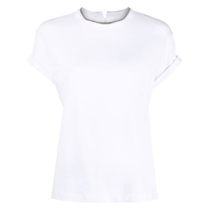 Brunello Cucinelli Chain-trim round-neck t-shirt