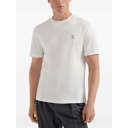 Brunello Cucinelli Cotton jersey crew neck T-shirt with logo