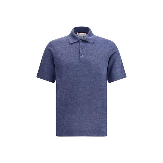 Brunello Cucinelli Linen Polo ShirtBrunello Cucinelli’s linen Polo Sweater is an elegant and sophisticated garment ideal for warmer days. The classic ribbed collar lends a touch of sophistication, while the tone-on-tone buttons maintain a discreet and ref
