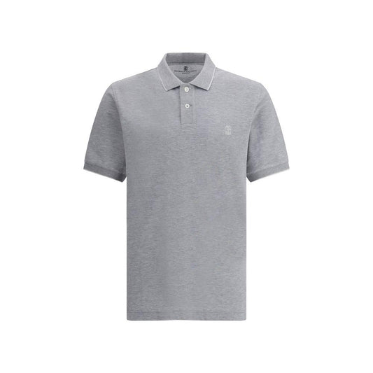 Brunello Cucinelli Logoed Polo ShirtBrunello Cucinelli’s cotton polo shirt features a classic collar with contrasting piping, adding a touch of sophistication to the design. Buttons on the front and the brand’s iconic logo on the chest further enrich the