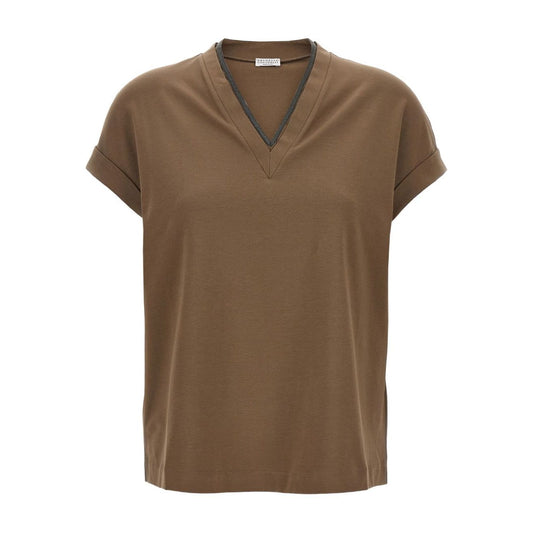 Brunello Cucinelli T-shirts and Polos Brown