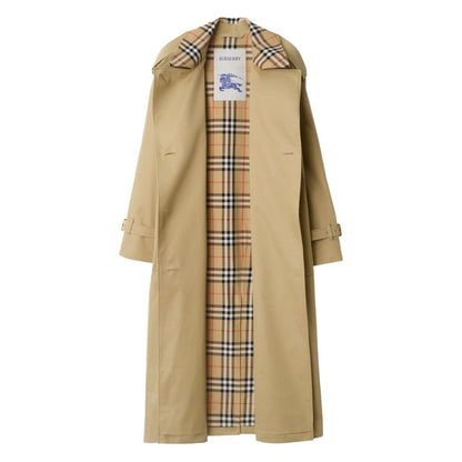Burberry Castleford Medium Trench Coat with Check Collar