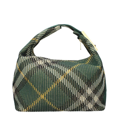 Burberry Green Fabric Handbag