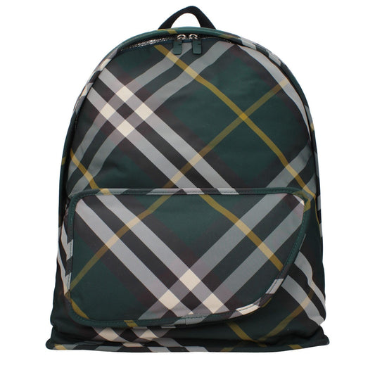 Burberry Green Fabric Large Backpack