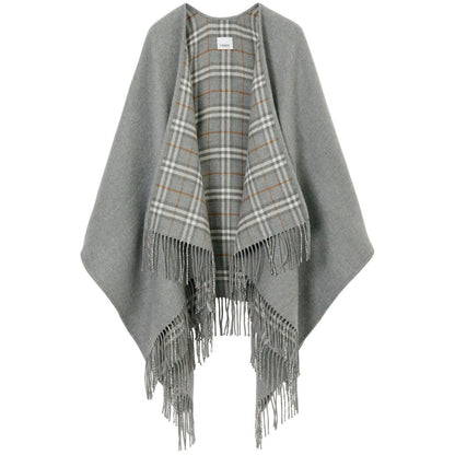 Burberry Vintage Check Reversible Wool Cape Jackets