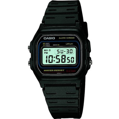 CASIO CCOLLECTION Mod. VINTAGE - BLACK wristwatch, water-resistant resin, unisex quartz multifunction with mineral dial, in official packaging