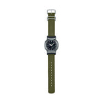 CASIO G-SHOCK Mod. OAK METAL COVERED - UTILITY SERIE KHAKI GREEN wristwatch with fabric strap, multifunction quartz movement.