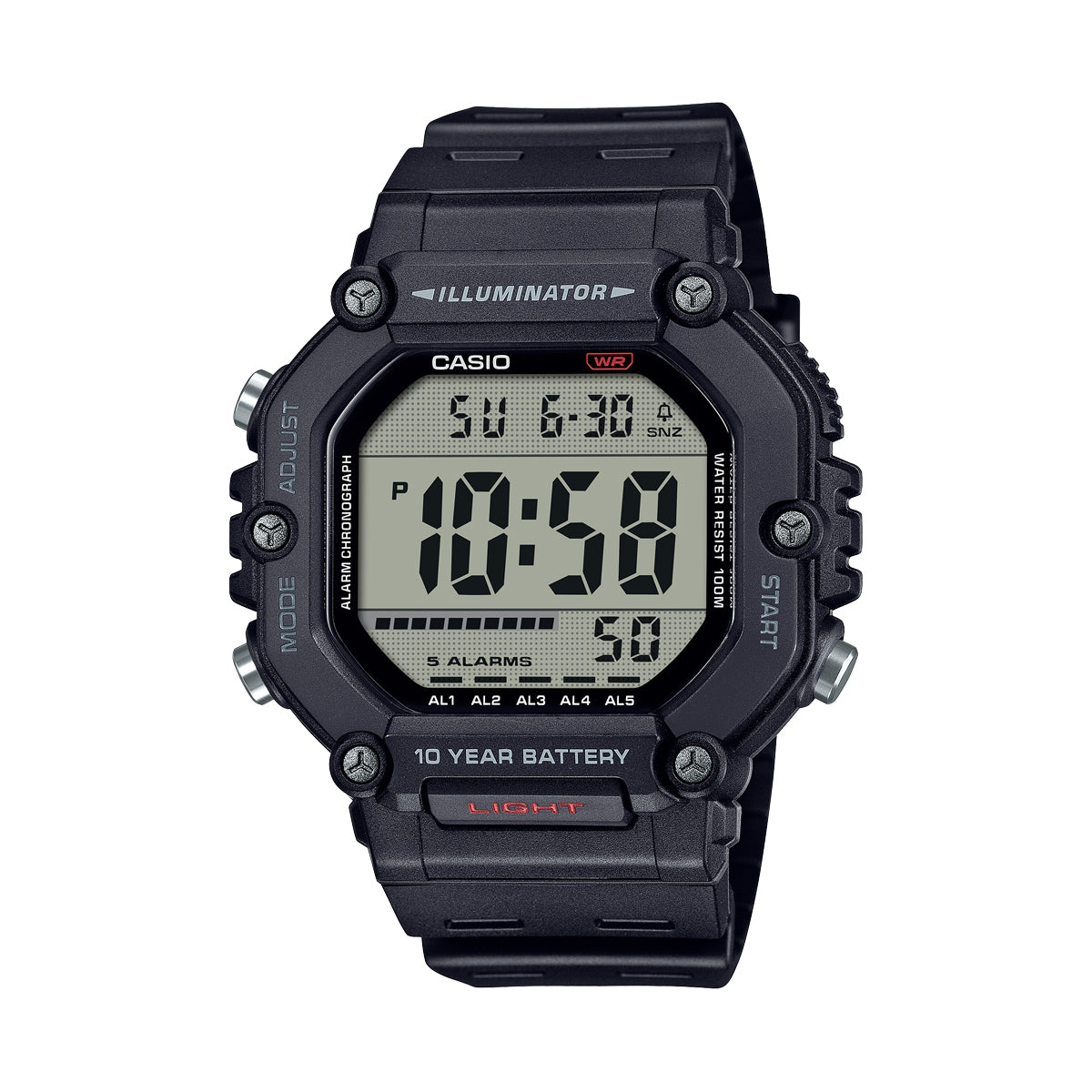 CASIO SPORT COLLECTION Mod. OVERSIZE 10 YEARS BATTERY - BLACK
