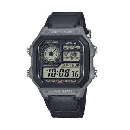 CASIO SPORT Mod. ILLUMINATOR - WORLD TIME ILLUMINATOR 5 ALARMS - FUTURE CLASSIC COLLECTION - BLACK WATCHES