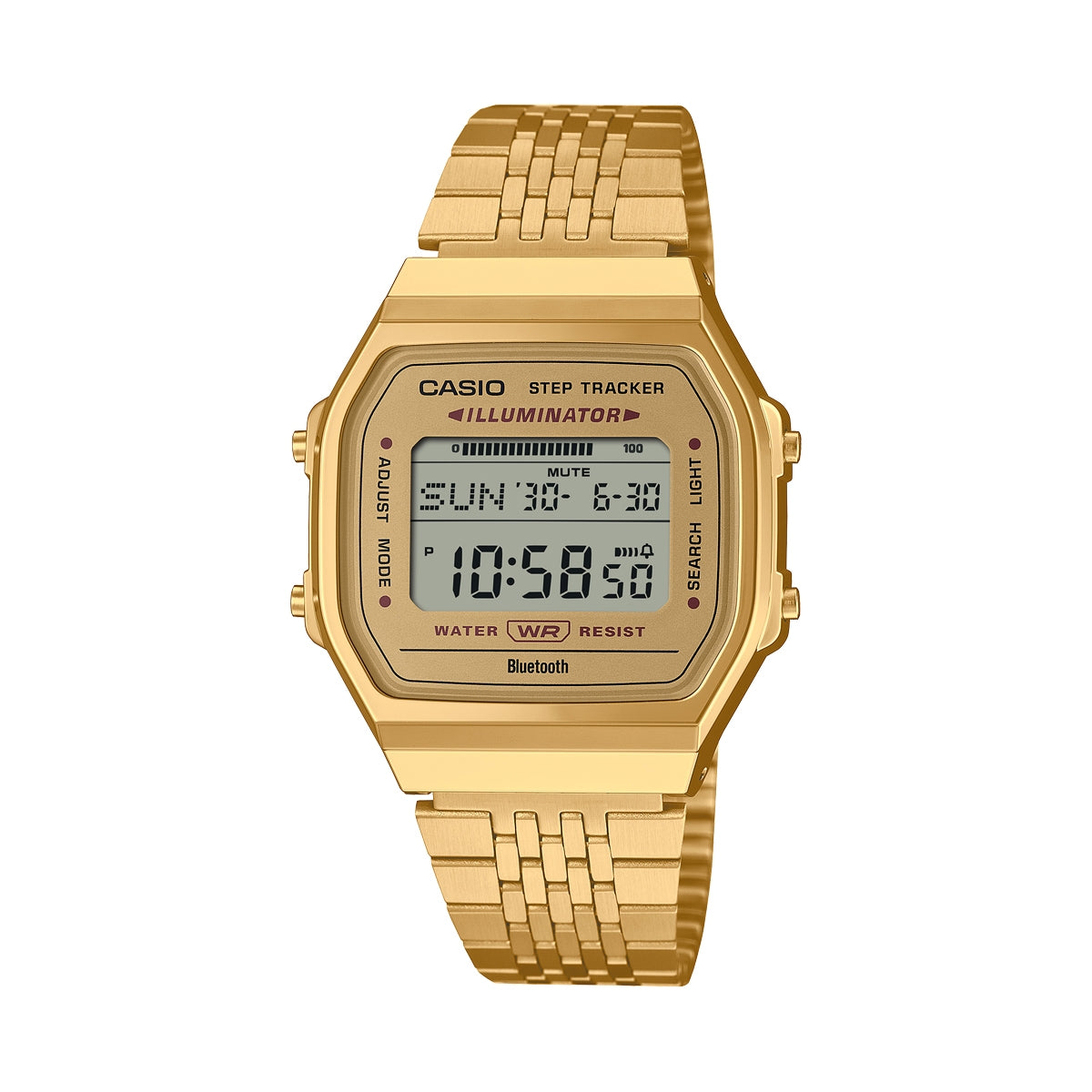 CASIO VINTAGE Mod. BLUETOOTH® SMARTPHONE LINK - GOLD - built-in accelerometer senses body movements + steps counter WATCHES
