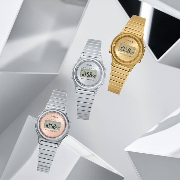 CASIO VINTAGE Mod. MINI COLLECTION SLIM ROUND - SILVER WATCHES