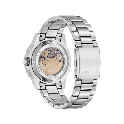 CITIZEN WATCHES Mod. NJ0170-83Z, 43mm stainless steel case, water-resistant, mechanical automatic movement, SS bracelet, gent's wristwatch.