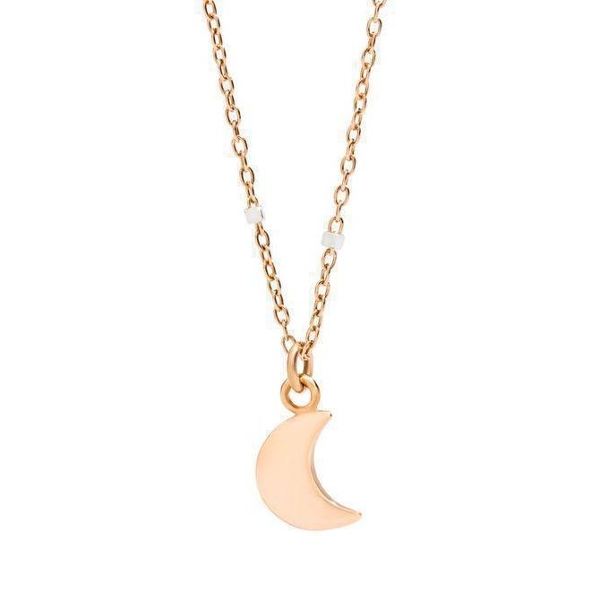 COLLANE DODO MOD. DCB9003MOONX0009R unisex rose gold necklace with moon pendant, 9 Kt material