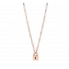 COLLANE DODO MOD. DCC2004LOCKS000AG50 necklace with a lock pendant in gold-tone finish