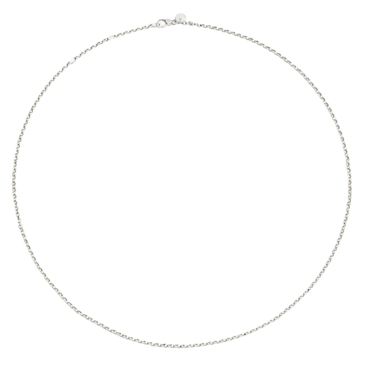 COLLANE DODO MOD. DCC5004CHAIN000AG46 silver necklace on white background.