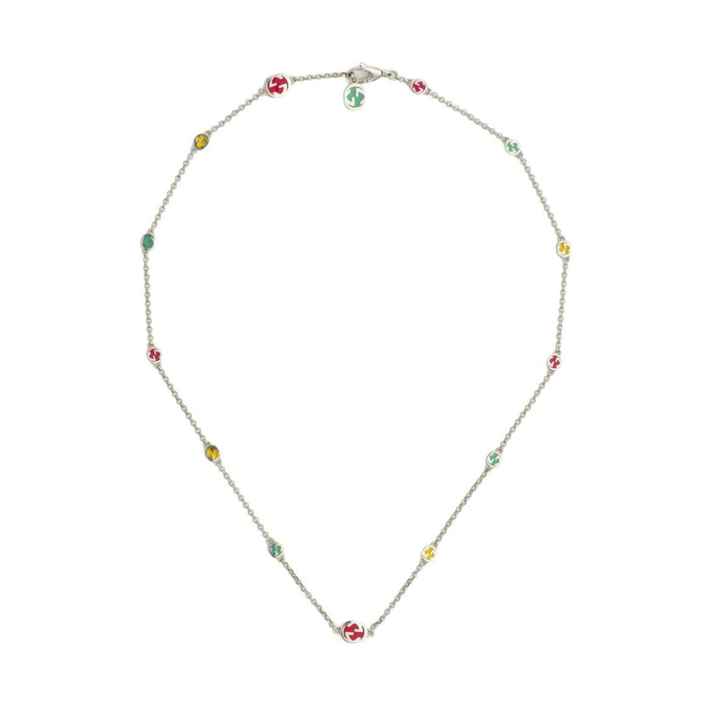COLLANE GUCCI MOD. YBB728953001 delicate chain necklace with colorful charms
