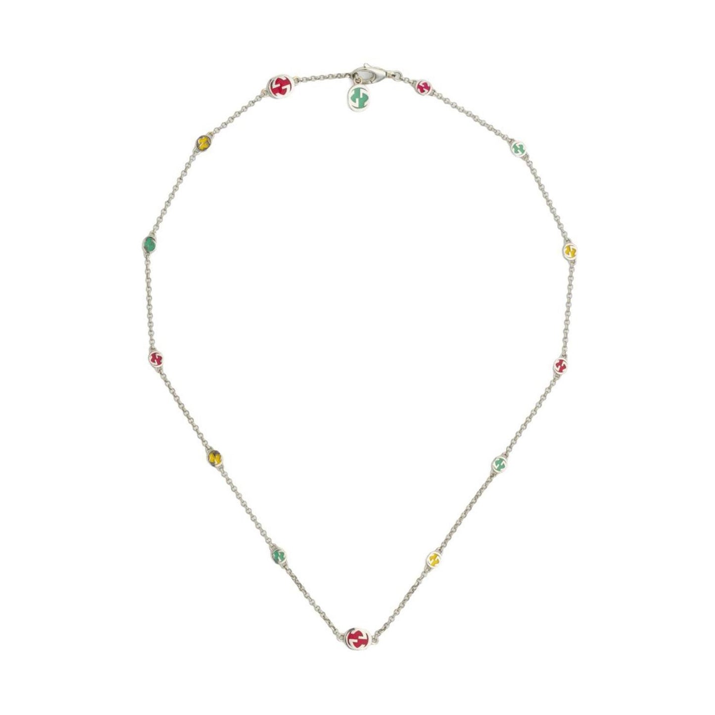 COLLANE GUCCI MOD. YBB728953001 delicate chain necklace with colorful charms