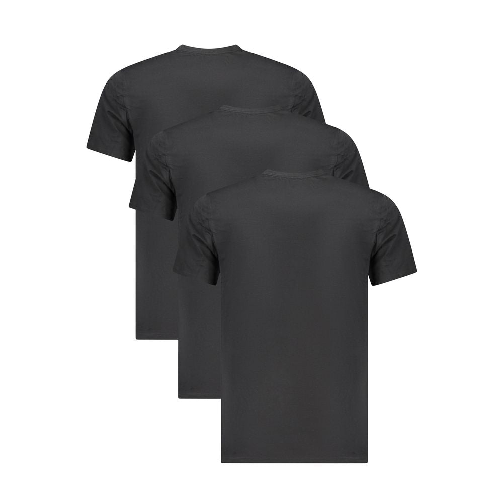 Calvin Klein Black Cotton Men T-Shirt tri-pack with crew neck and embroidered logo