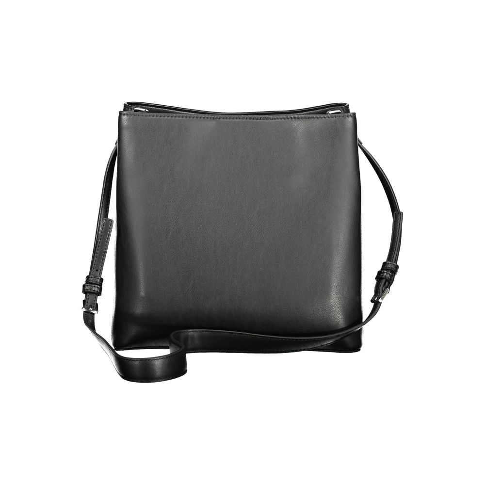 Calvin Klein Black Polyester Handbag with adjustable strap and multiple pockets