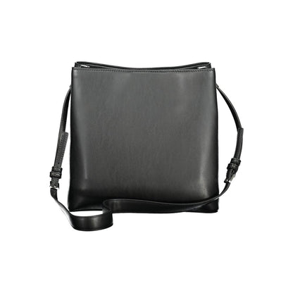 Calvin Klein Black Polyester Handbag with adjustable strap and multiple pockets