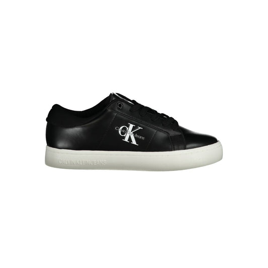 Calvin Klein Black Polyethylene Women Sneaker with white sole and CK logo