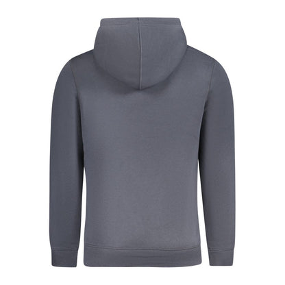 Back view of Calvin Klein Blue Cotton Men Sweater with hood.