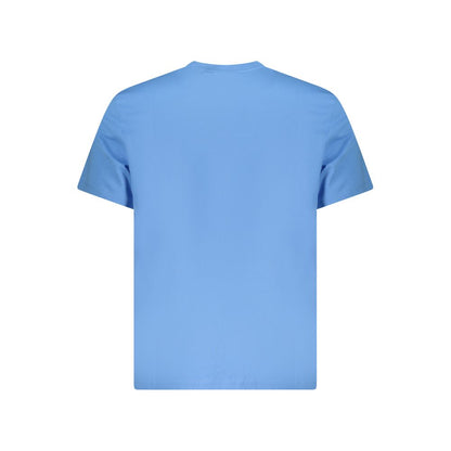 Calvin Klein Light Blue Cotton Men T-Shirt showcasing chic simplicity with comfortable fit.