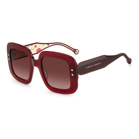Carolina Herrera Red Resin Sunglasses 1728,Carolina Herrera,New with tags,Red,Sunglasses for Women - Sunglasses,Women Carolina Herrera CHCH0010SLHFAC