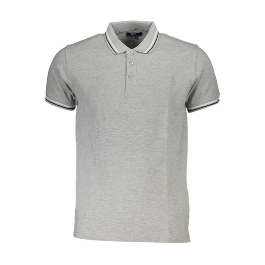Cavalli Class Brown Cotton Men Polo Shirt with embroidery, contrasting accents, and classic 3-button placket. Premium cotton. Sophisticated look.