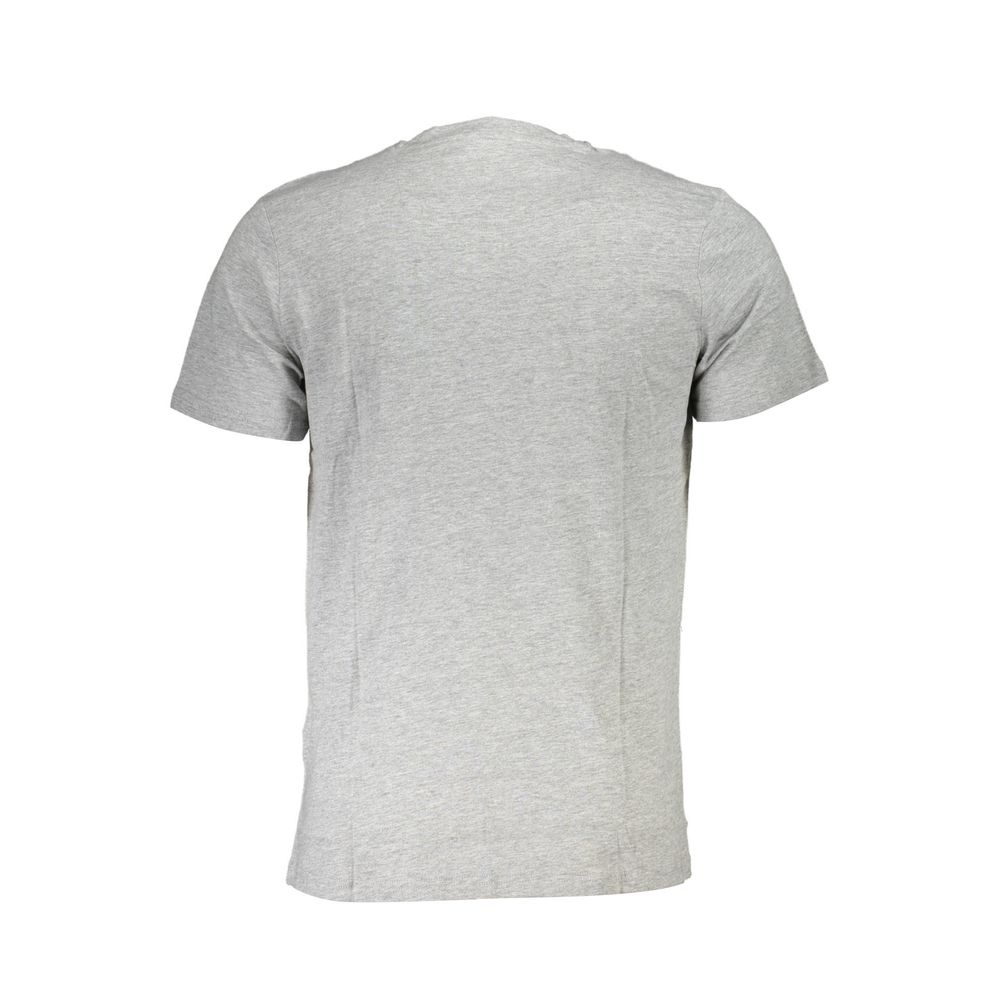 Back view of Cavalli Class Brown Cotton Men T-Shirt with crew neck design.