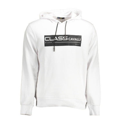 Cavalli Class White Cotton Men's Sweater