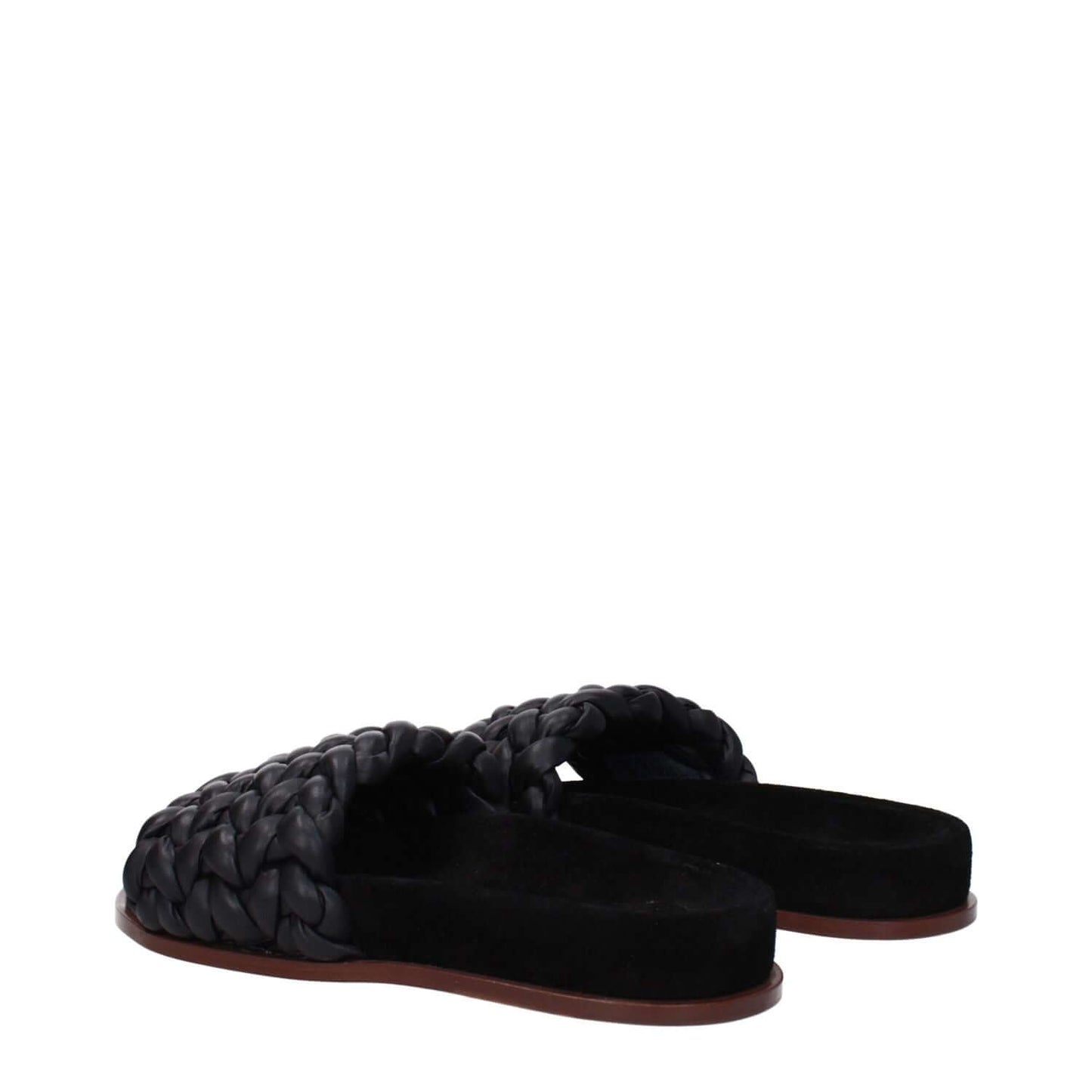 Chloé Black Leather Slippers