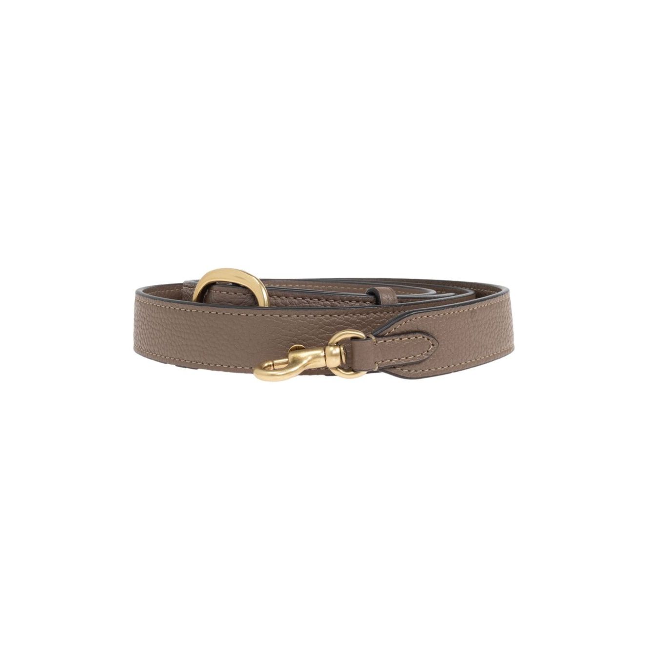 Removable leather shoulder strap for Coach Tabby 20 shoulder bag with gold-tone hardware, ideal for versatile styling options.