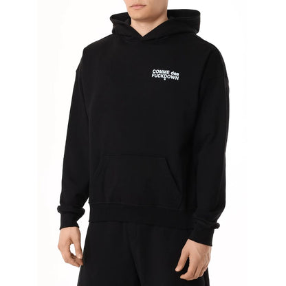Comme Des Fuckdown Black Cotton Men Hoodie