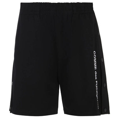 Comme Des Fuckdown Black Viscose Men Bermuda Short